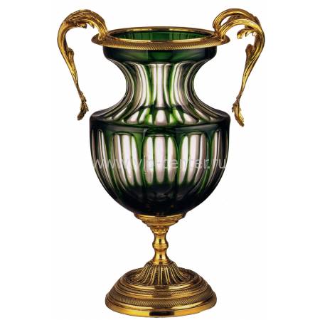 Ваза для цветов с ручками "Rocaille" FABERGE 03-PL98-CP green