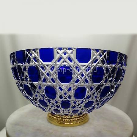 Ваза для фруктов синяя "Russian Court" FABERGE 130595B