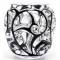 Ваза для цветов большая прозрачная с чёрной эмалью "Tourbillons" Lalique 10441200