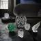 Ваза для цветов большая прозрачная с чёрной эмалью "Tourbillons" Lalique 10441200