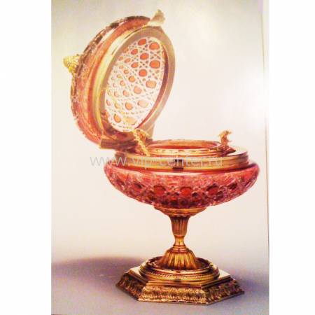 Икорница "Renaissance" Faberge 40-PL55-GM DP red