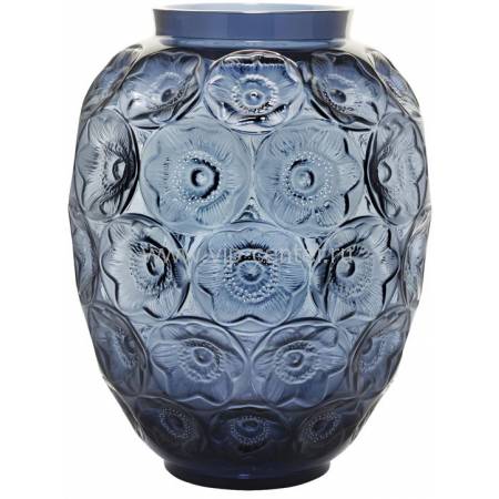 Ваза для цветов синяя "Angelique" Lalique 10518300