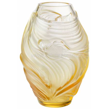 Ваза для цветов золотая "Poissons Combattants" Lalique 10684400