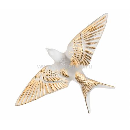 Настенная статуэтка Ласточка "Hirondelles" золотая Lalique 10645800