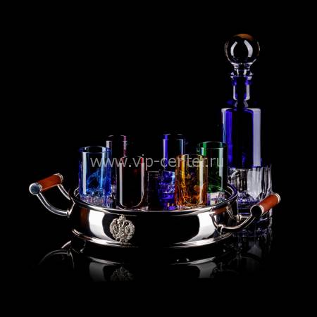 Набор из штофа, подноса, икорницы и 6 рюмок "Ice Shots" Tsar FABERGE 650026
