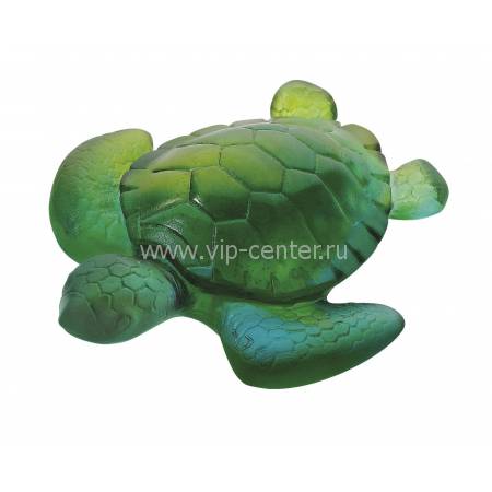 Статуэтка "Черепаха" Mini серо-зеленая Daum 02690-7/C