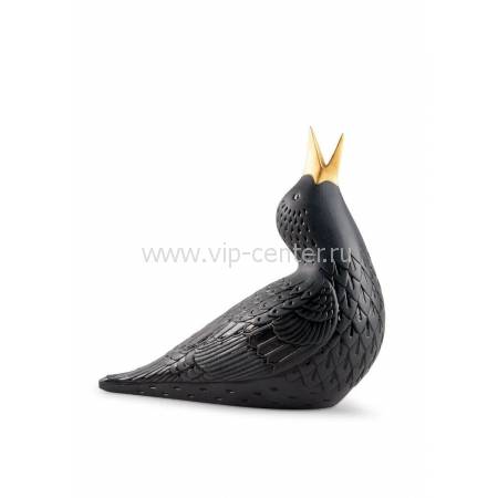 Статуэтка "Скворец I" чёрный Lladro 01009676