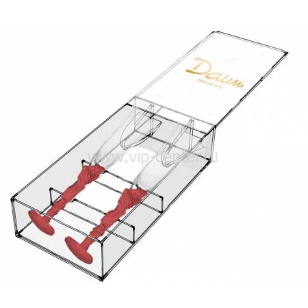 Набор из 2-х красных фужеров для шампанского "Louis XV" Daum 05243-82