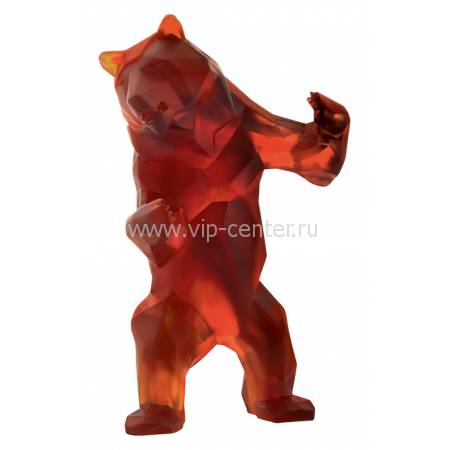 Статуэтка "Медведь дикий" янтарный Daum (Лимитированная серия 50 экз) 05383