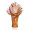 Ваза для цветов "Роза" Arum янтарно-розовая (h=42) Daum 05648-1